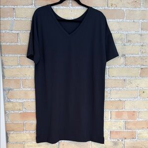 FIG Black V-Neck/Crewneck T-Shirt Dress